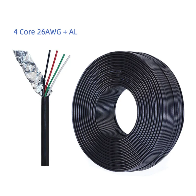 AWM 2464 26awg 4 core shielded cable with aluminum foil for date transmission usb 4 core cable customize