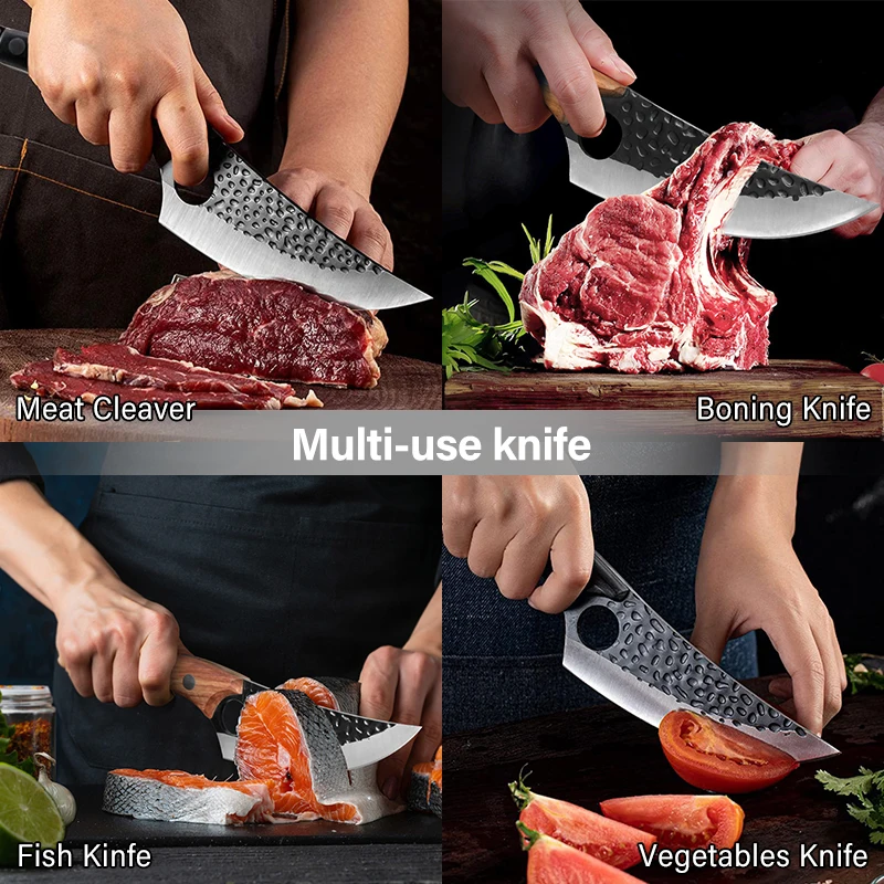 Professional Bone Butcher Knife Stainless Steel Meat Cleaver Boning Chef Knife Accessories Kitchen Knives Sets