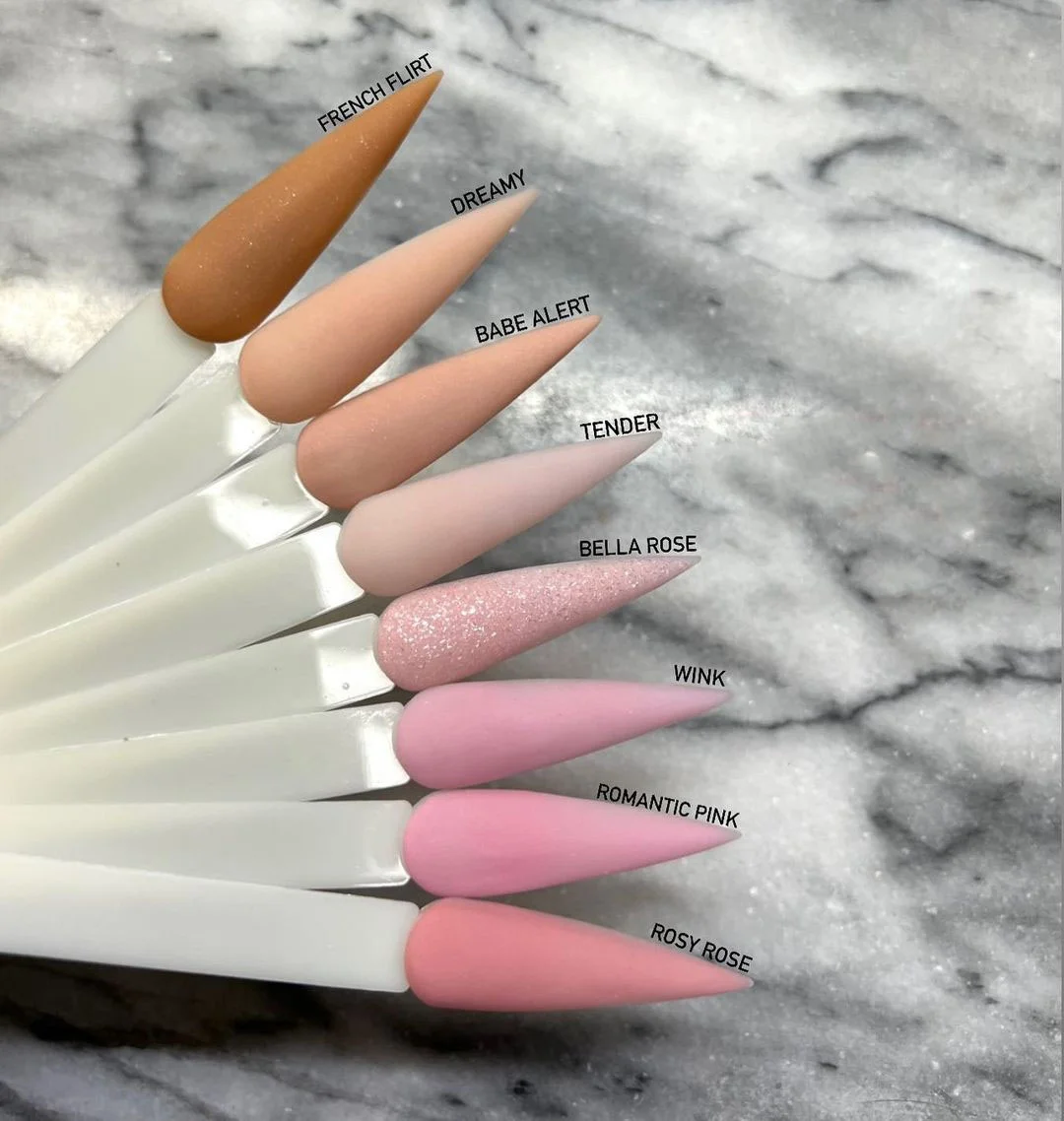 RTS 8 Colors pink nude Acrylic Nail Powder Pink Series Professional Polymer Colorful Set for Nail Extension