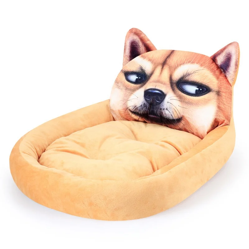 3D Cartoon Animal Square Nest Pet Nest Small and Big Dog Bed Mat Kennel Cats Bed