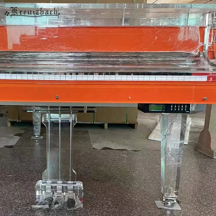 KG-231H Concert style professional and fashionable transparent crystal Mechanical Acoustic grand piano