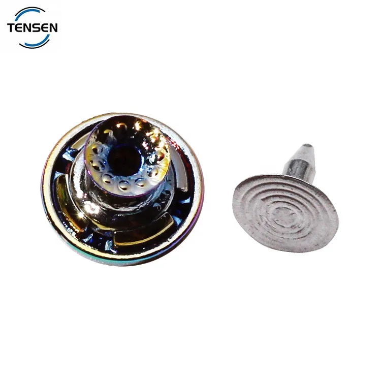 Custom rainbow denim rivet button custom engraved name jeans button alloy decorative jacket studs snap buttons