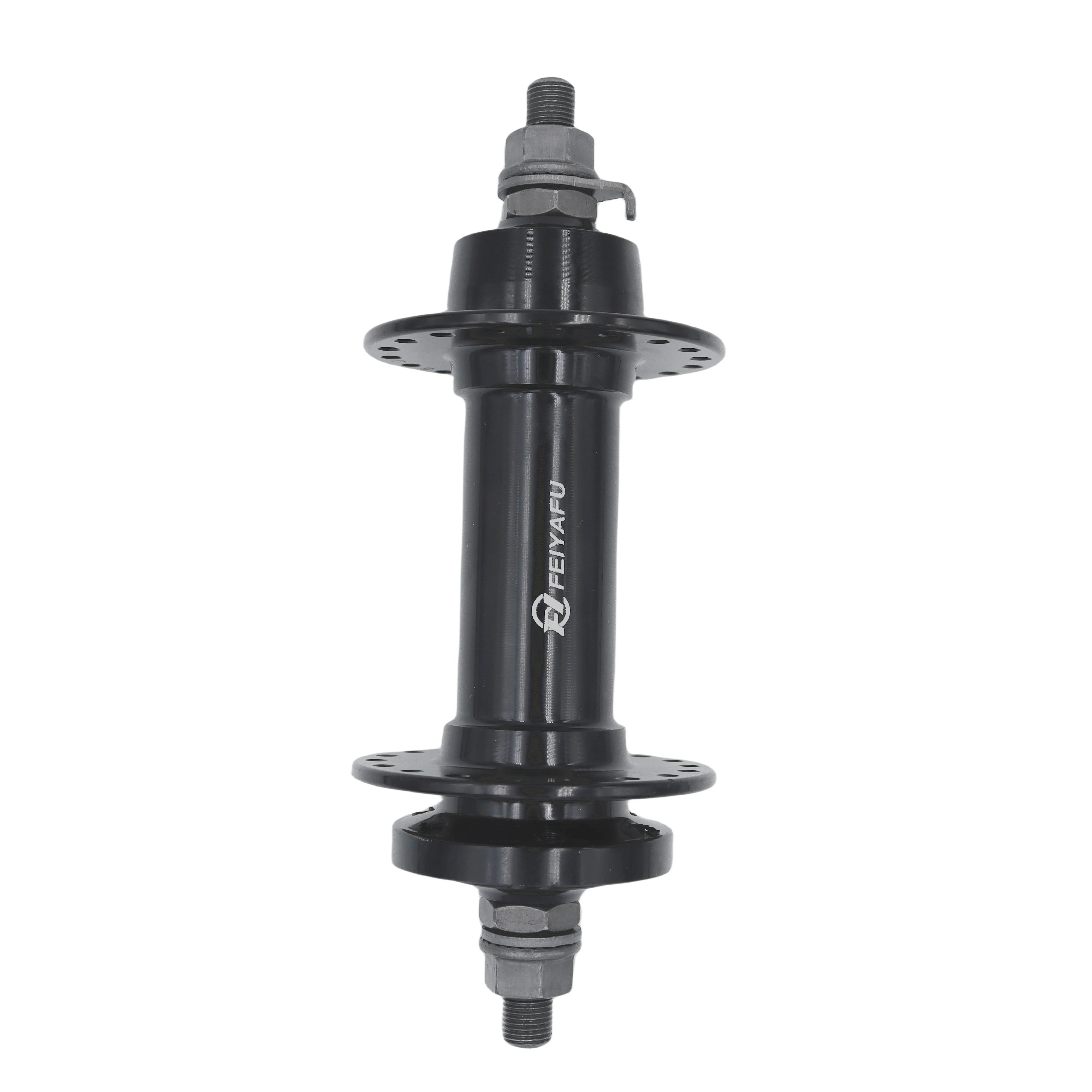 Disc brake Snow lithium battery  bicycle Aluminum alloy  front bearing wheel hub (black plastic side cover)