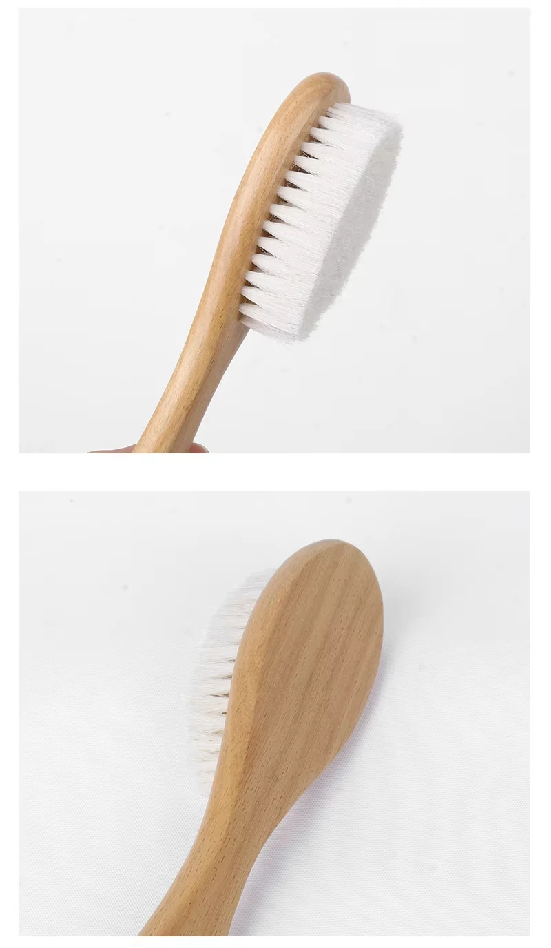 Hot Selling Good Quality Soft Bristles Hair brush Wooden Bristle Comb Wooden Baby Hair Brush For Newborns Massager