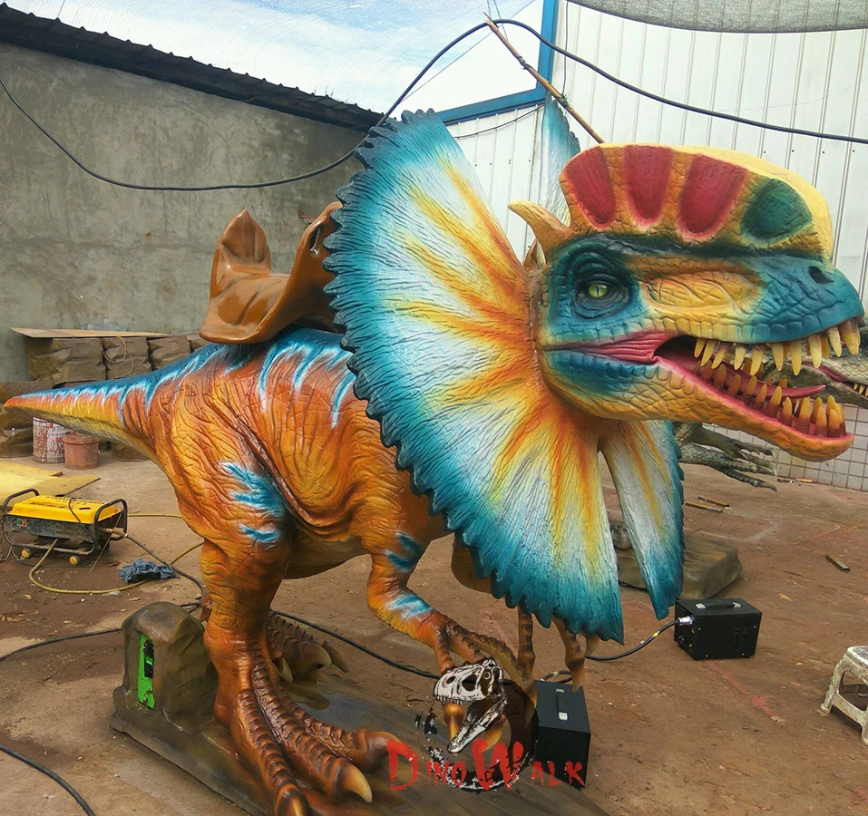 Outdoor And Indoor Amusement Park Attraction Kids Robotic  Dinosaur Ride