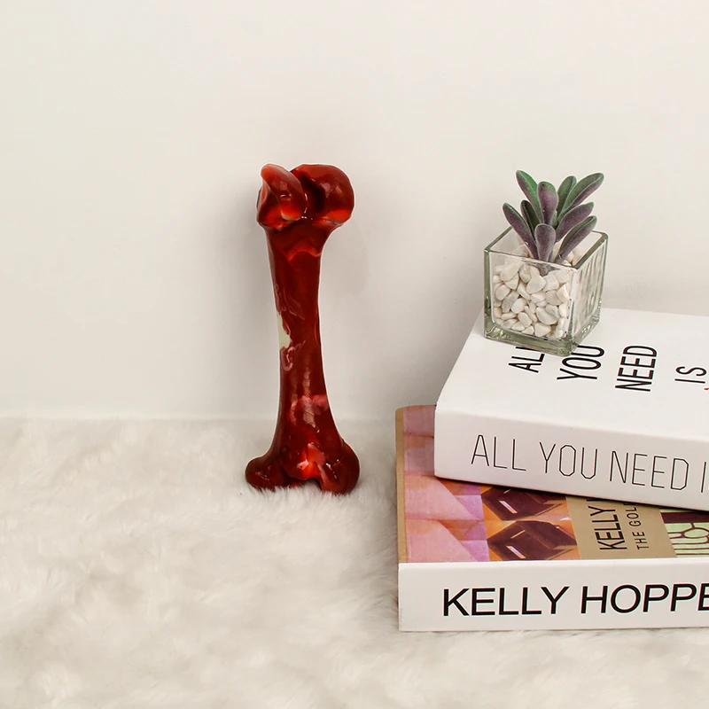 Дешевая 21 см длинная имитация Saiji большая Интерактивная собака жевательные кости игрушка с неразрушаемым питомцем товары для игр