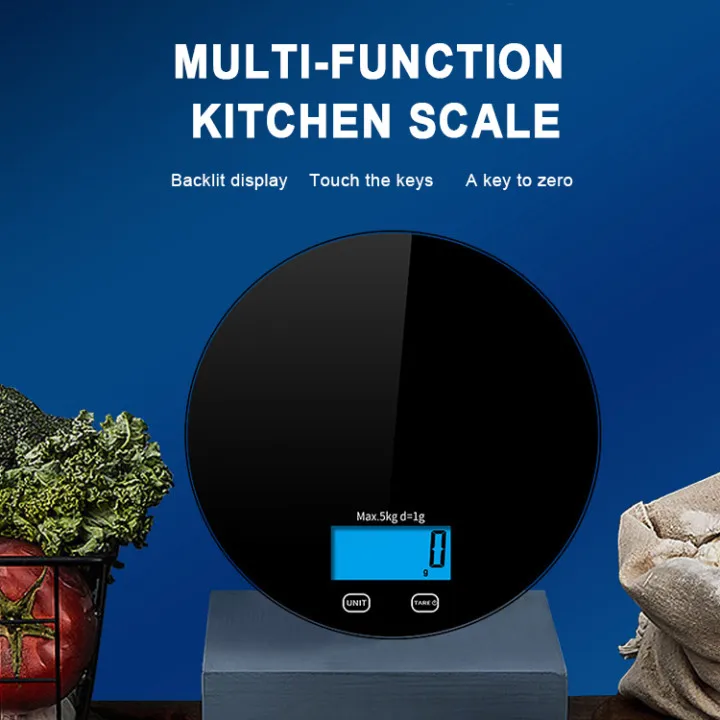 Household Cooking Weight Electronic Digital Food Round Small Smart Kitchen Scale With APP