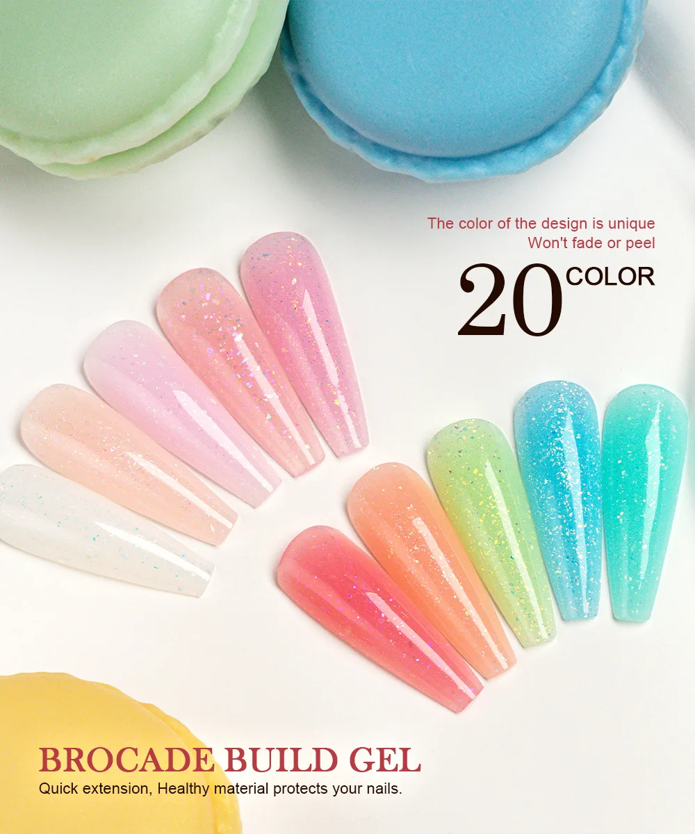 2024 Popular Caixuan Brocade Build Gel Color for Nail Factory Wholesale