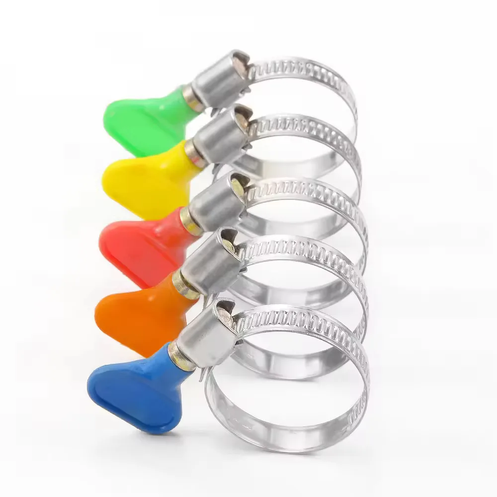 German type c clamp steel butterfly screw cable clamps steel with turn key hose clamp wing nut with handle