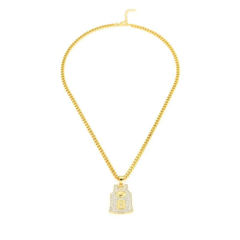  New Basketball Commemorative Kobe Necklace No. 24 And 8