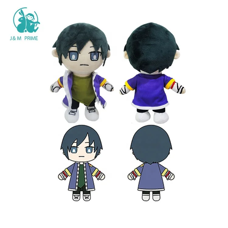 Custom Designed Soft Smile Anime Cartoon Character Toy Plush Doll - client customized designs for reference, not for sale