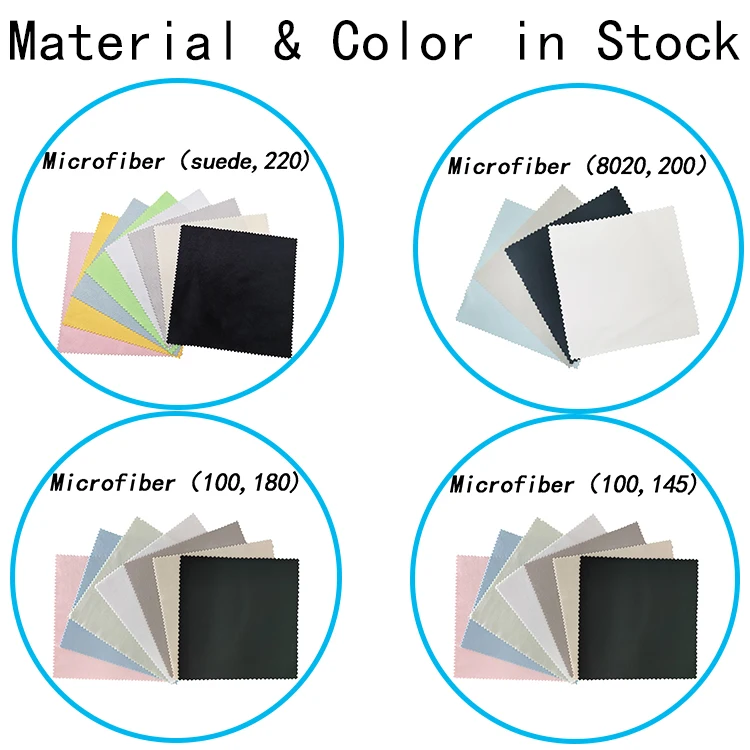 Luxury Thick  Large Small Chamois Custom Print Microfiber Glasses Cleaning Cloth