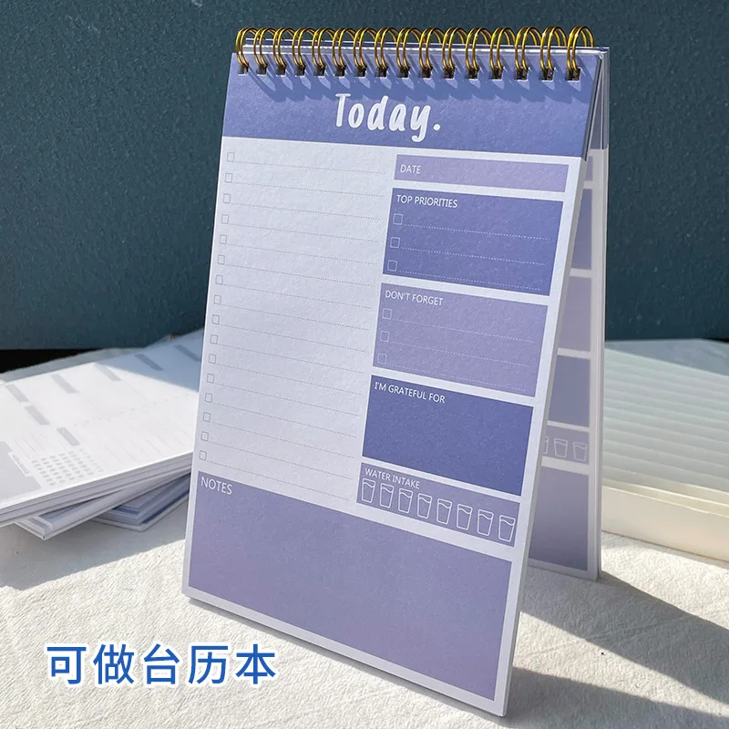 A5 Spiral notebook PP cover schedule Planner Daily Planner Weekly Planner English notepad School supplies customization