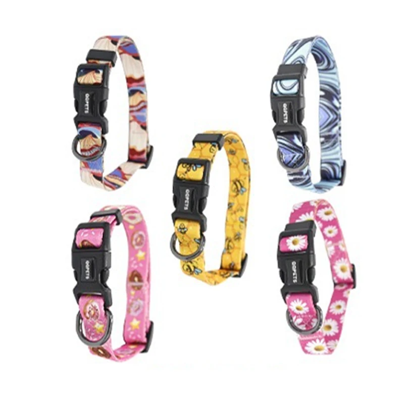 2024 Print Classic black and white plaid pattern kitten collar polyester eco-friendly pet bulk collars with dog name