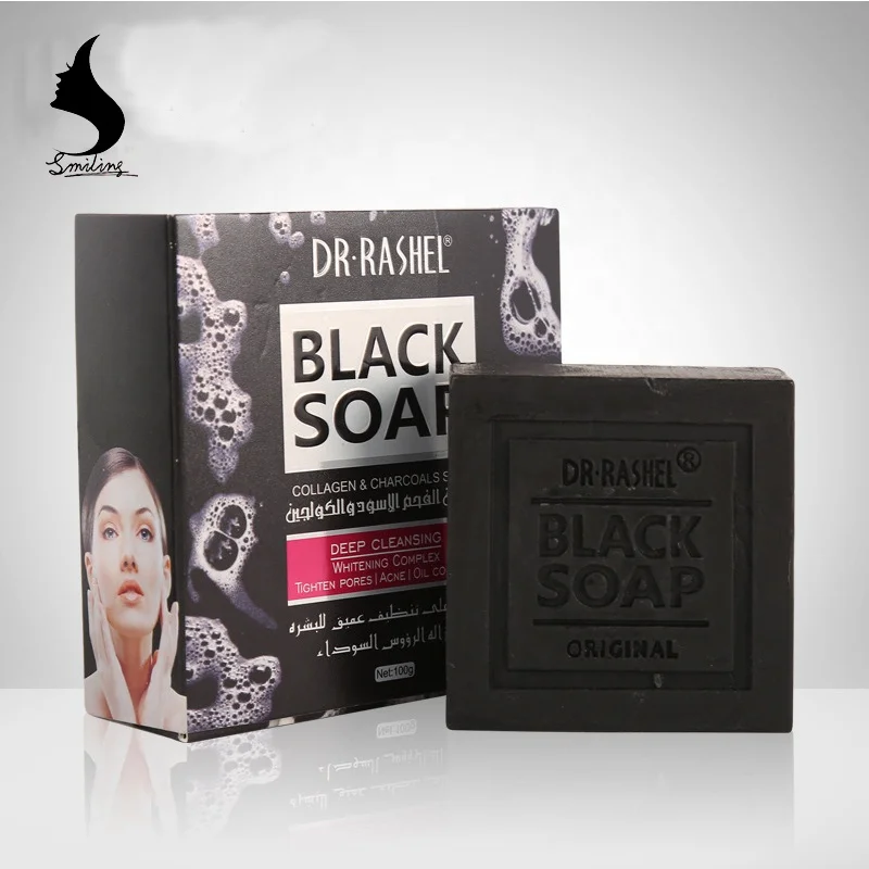 
Dr.rashel Collagen Pore Deep Cleansing Whitening Charcoals Blacehead Removal Face Washing Black Bath Soap 