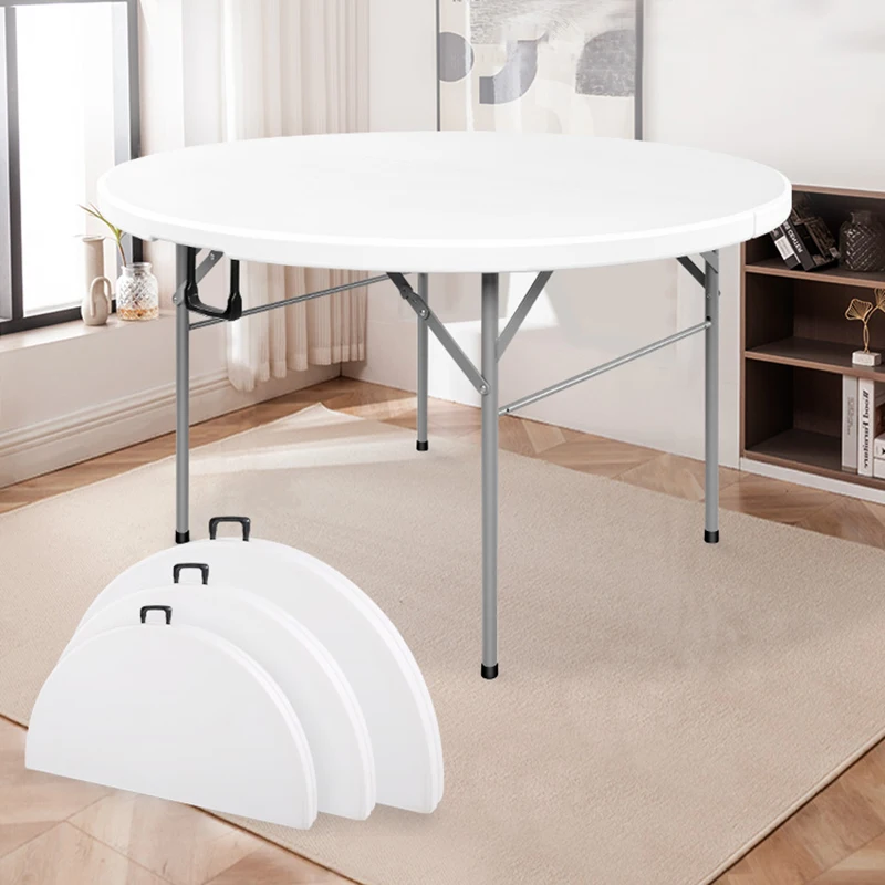 hot sale popular Cocktail round bar wedding dining banquet use hdpe plastic folding table cheap price made in china