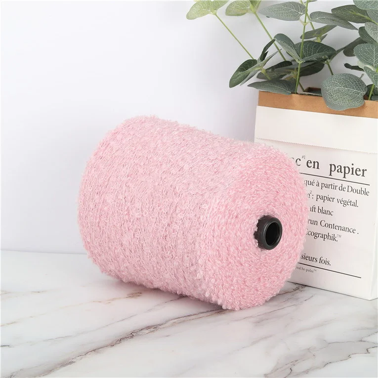 4.8nm/1 - 100% Acrylic Fancy Boucle Yarn economical looped appearance regular curls ringlets stable loopiness woven for crochet