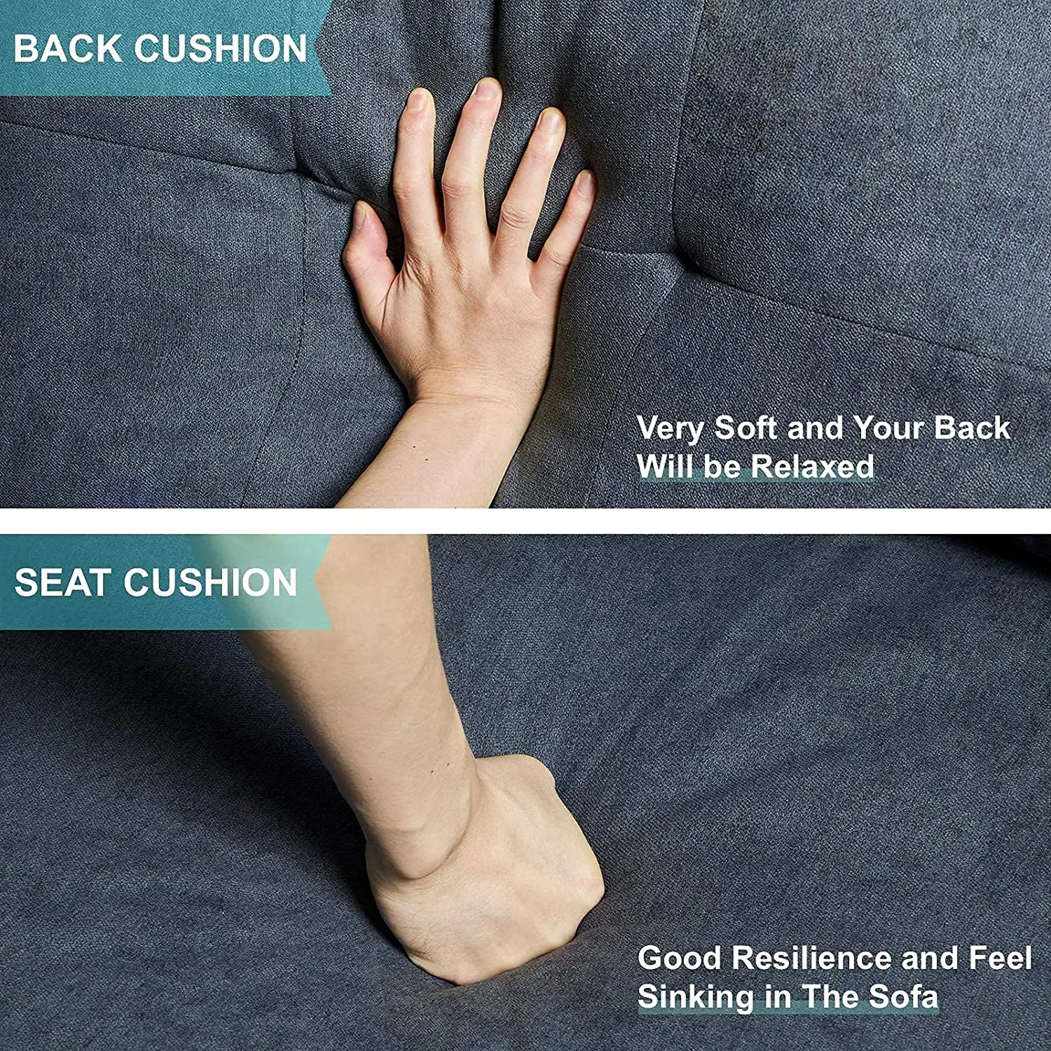Loveseat Sofa Couch Small Love Seats Furniture Grey Couch for Small Spaces