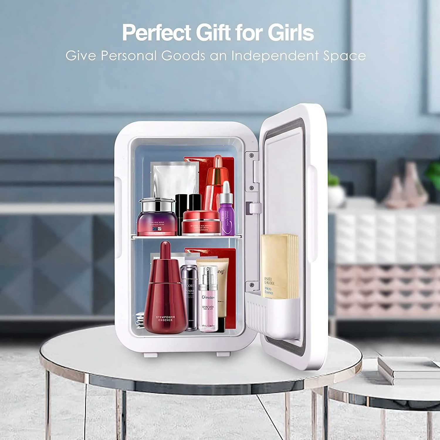 Мини-холодильник на 6 л для спальни, кемпинга, молока, лекарств