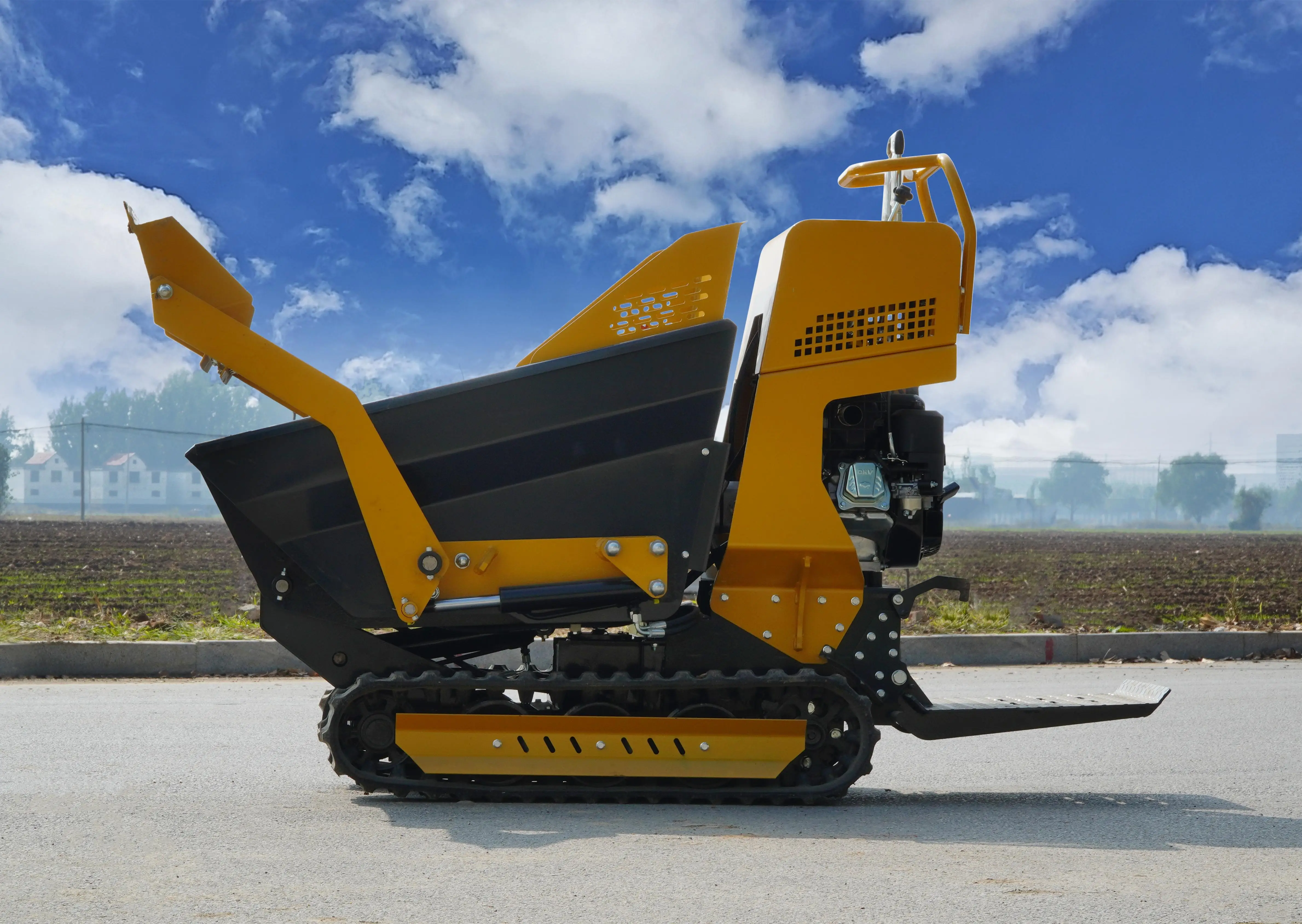 Mini Dumper Multifunctional Tracked Mini Crawler Dumper 500KG mini transporter Dump Truck For Construction Free shipping