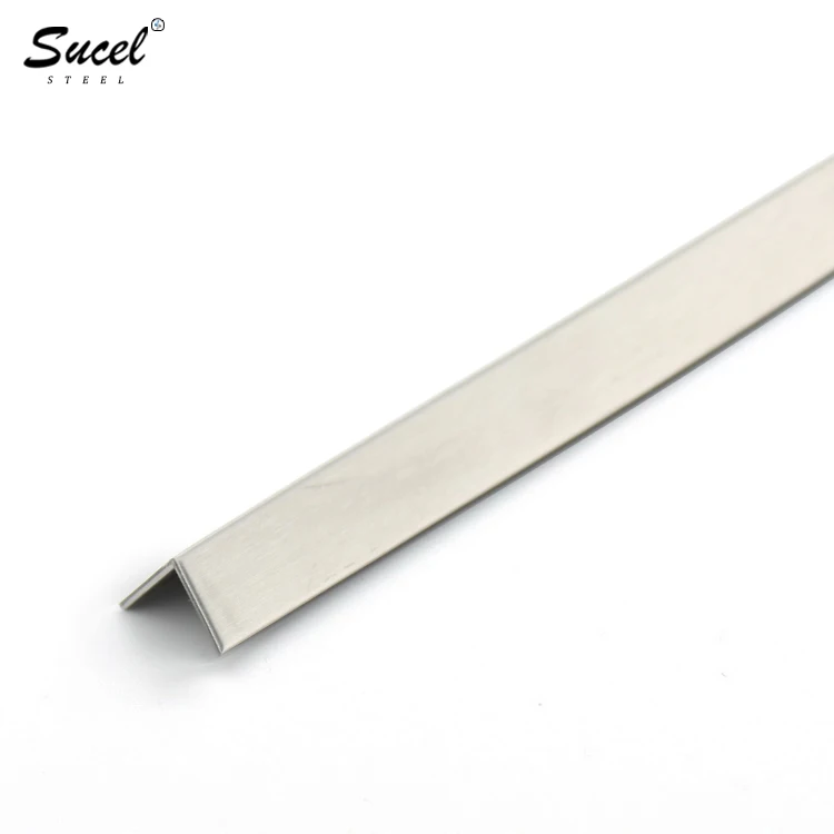 SUCEL Brass Color Stainless Steel Metal Inserts Strips Tile Trim V Groove L Shape Custom Bronze Profile Channel