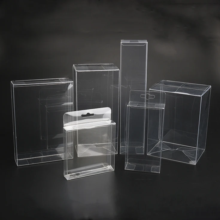clear acetate plastic box case packaging small custom pet pvc pp foldable plastic packing box