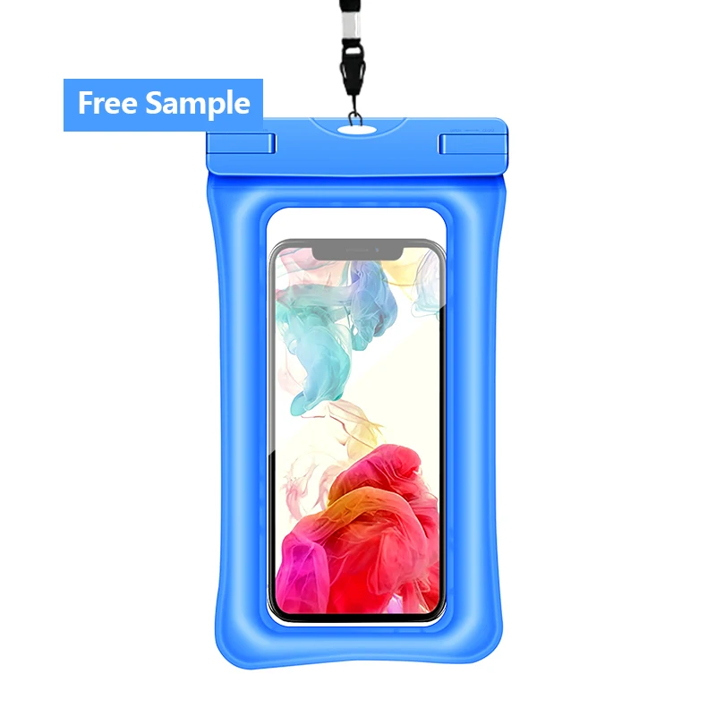 Customized LOGO Free Sample TPU transparent mobile phone accessories outdoor swimming mobile phone waterproof bag
