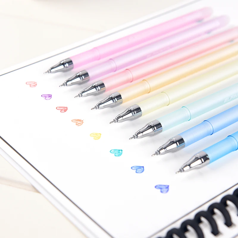 Разноцветная стираемая ручка, 8 шт., красные, желтые, розовые, зеленые чернила, красочная стираемая ручка