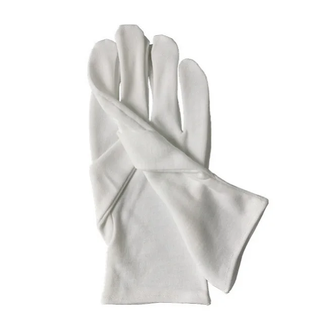 White Inspection 100% Cotton Work Gloves Ceremonial Gloves Men Serving Waiters Drivers Jewelry Gloves by Canleo International