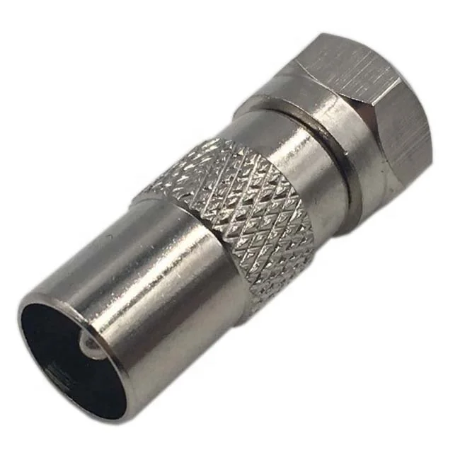 F male to PAL/IEC male RF F coaxial cable connector plug TV adapter