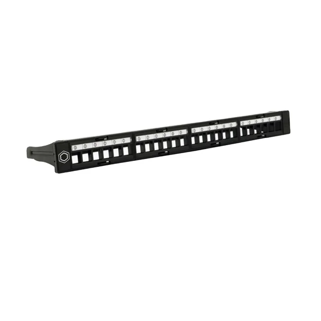 24 Ports patch panel  for server rack inch 1U high CAT6 line panel, 24 RJ45 ports