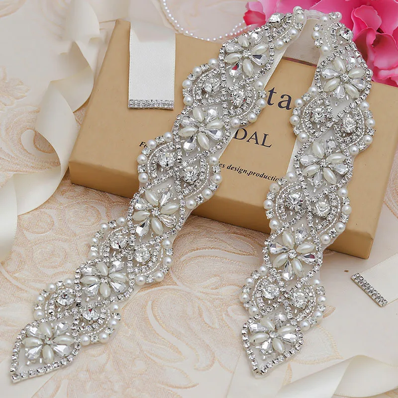 Elegant Pearl Bridal Wedding Belt Dress Accessories Luxury Hand Beaded Bridal Belt