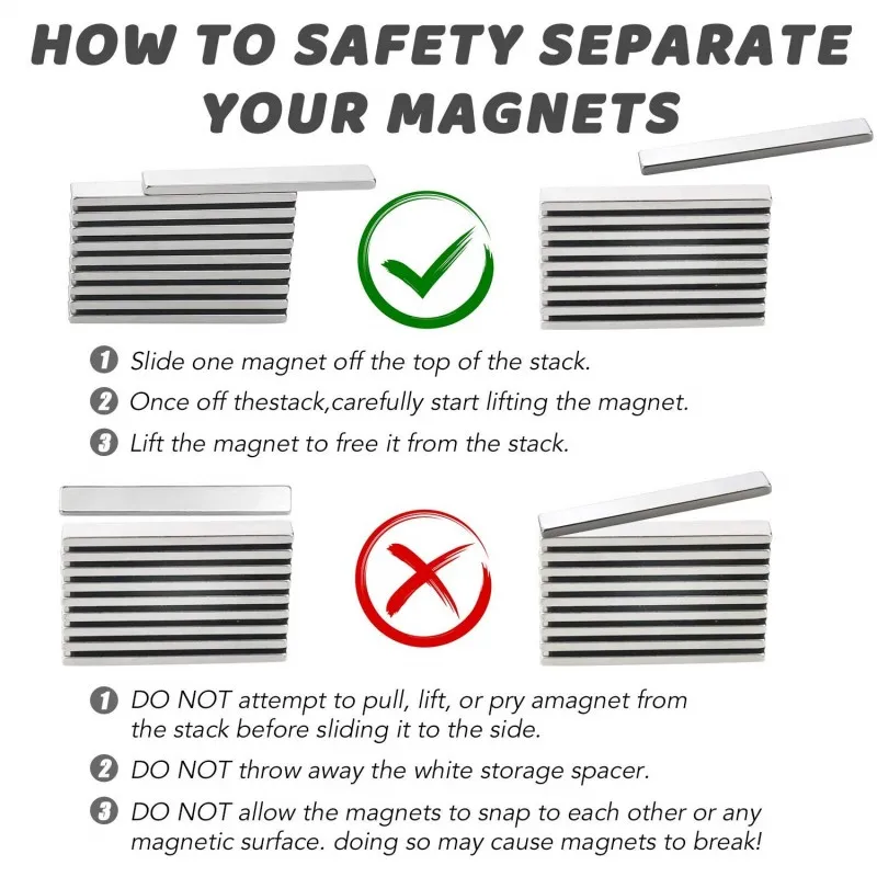 In Stock 20x5x2 Block Neodymium Magnets Small Bar Fridge Magnets