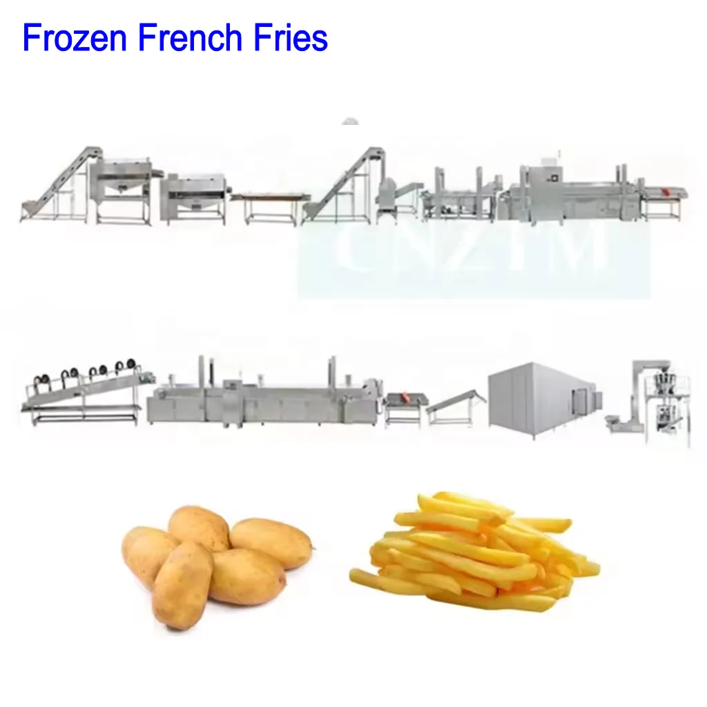 500kg~2000kg Automatic 2 in 1 Half Fried Potato Frozen French Fries /Cassava Croquettes Fries Making Machine Production Line