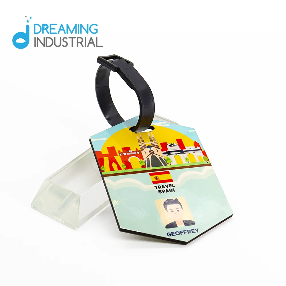 Sublimation MDF Luggage Tag custom Luggage Travel Tag