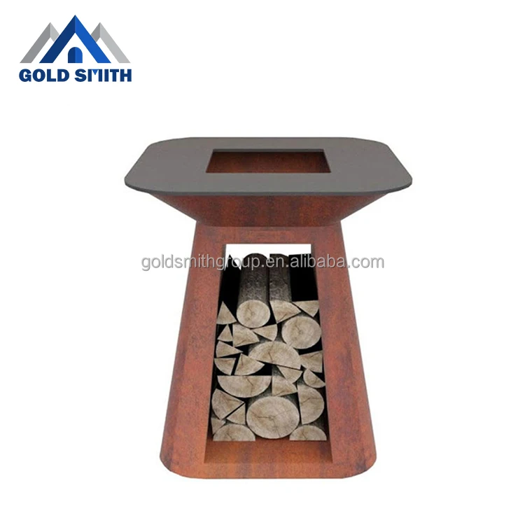 Долговечный, высококачественный, изготовленный на заказ, стальной барбекю, паяльник для пешего туризма, кемпинга, дровяной костра