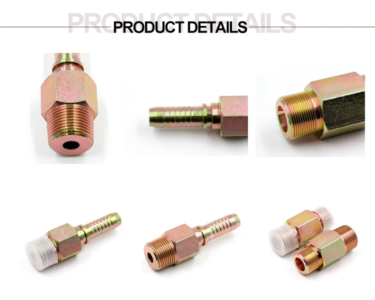 High pressure industrial male SAE/BSP/ORFS/NPT/JIC standard 1/8/2/6inch 150mm hose crimp fitting for quick connections