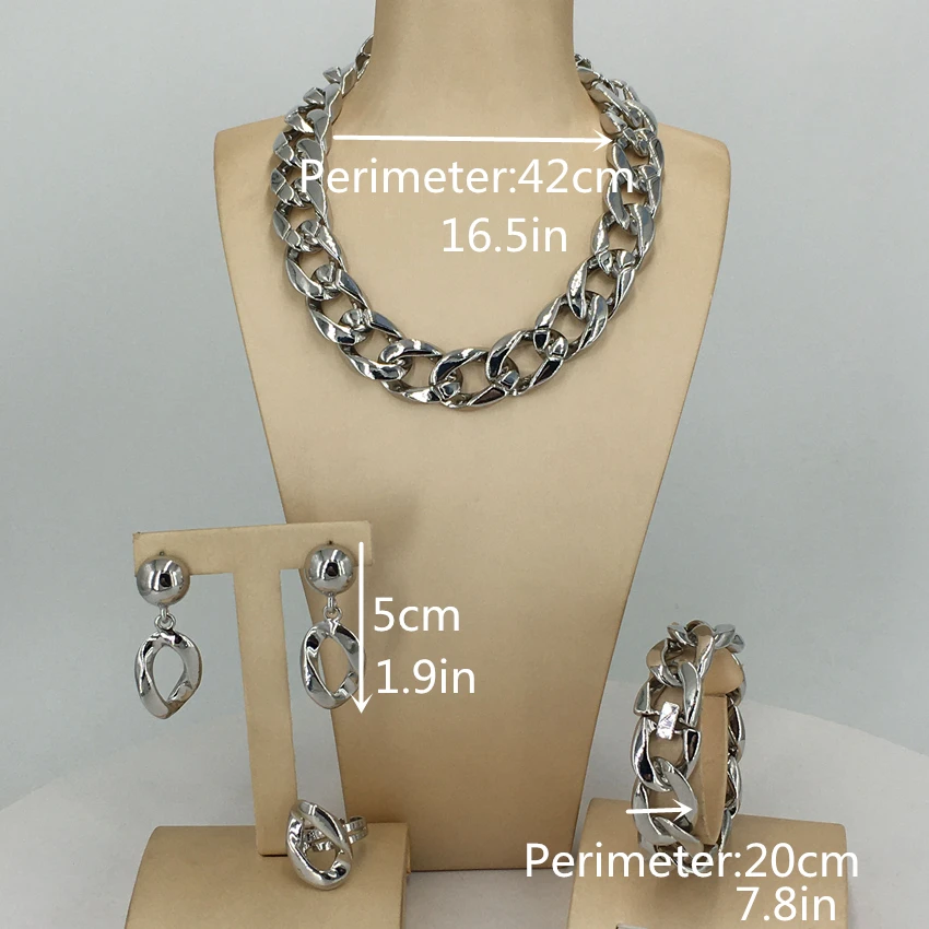 High Quality Brazilian Gold Jewelry Set Necklace Bracelet Chain Jewellery Set Italian Gold Plated Jewelry Sets