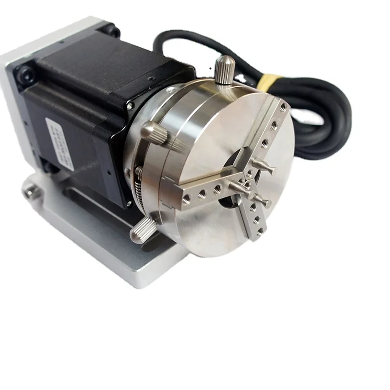 Factory Rotary Fixture For Jewelry Ring Laser Marking Engraving Machine Parts Rotate Jig Shaft With Step Motor Driver