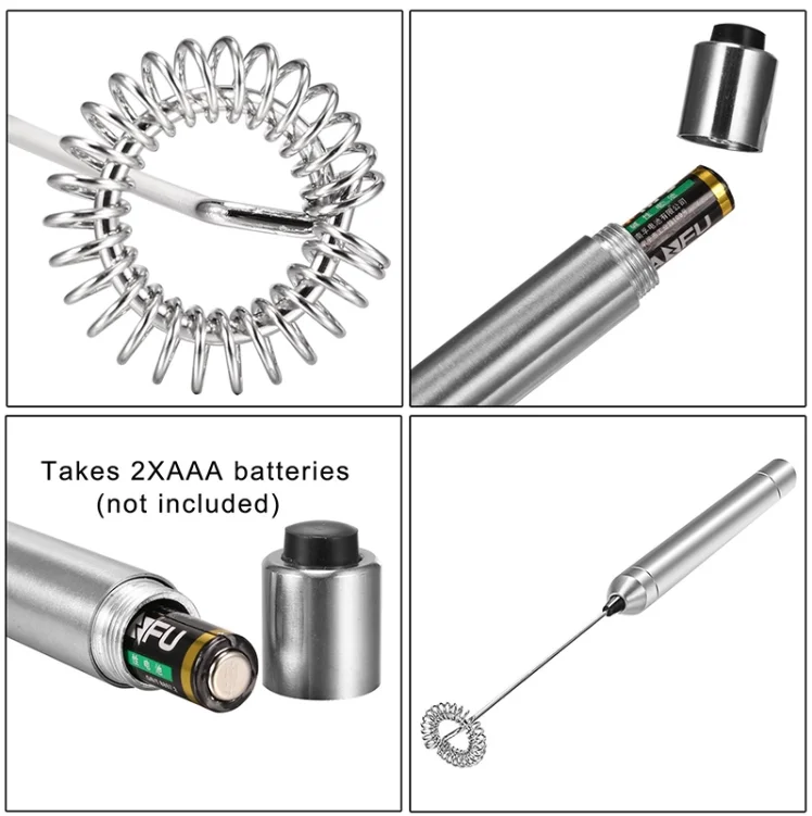 Top seller Custom Milk Foamer Stainless Steel Handheld Matcha Milk coffee Frother Foam