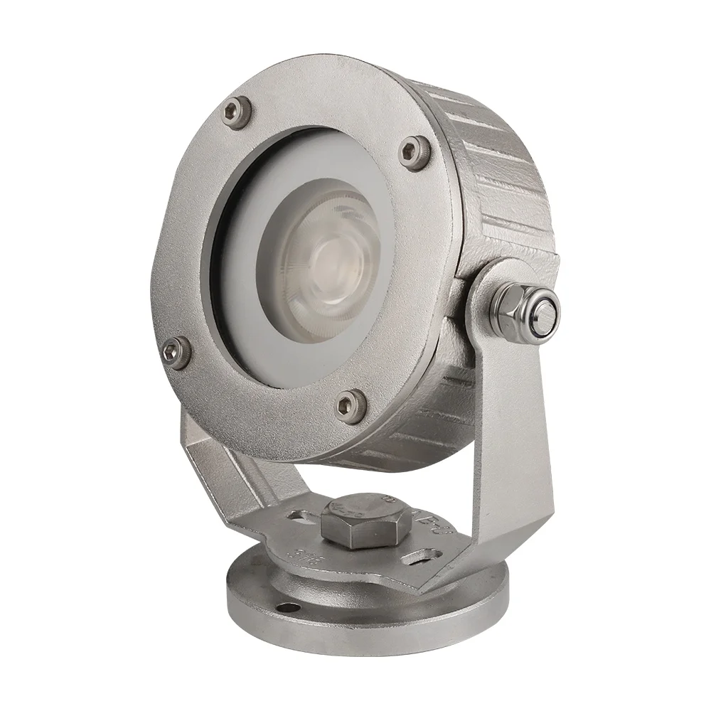 Professional Underwater spot light High power Stainless Steel 316 IP68 Waterproof 6W LED Underwater light