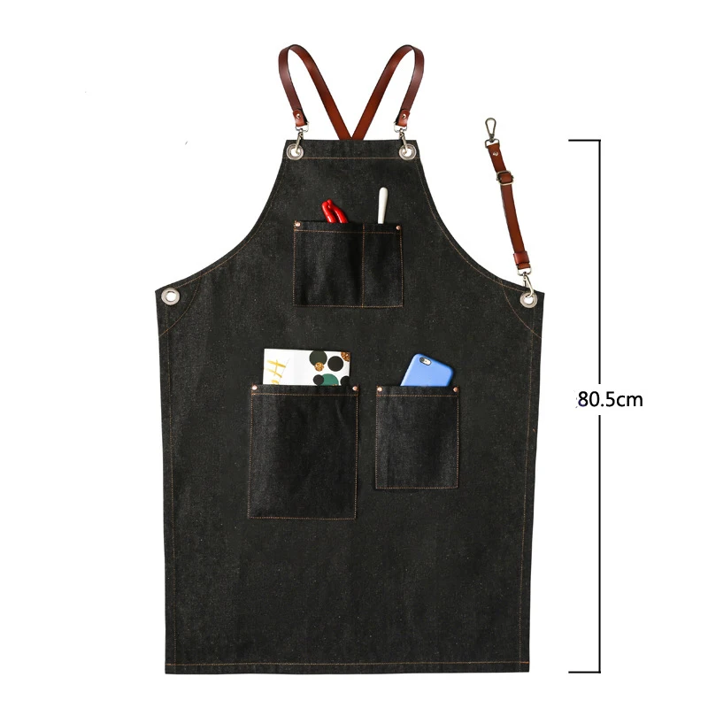 Kitchen Household tools Kitchen Apron For Restaurants custom logo Barista Chef Uniform Work Bar Cafes kitchen Restaurant Apron