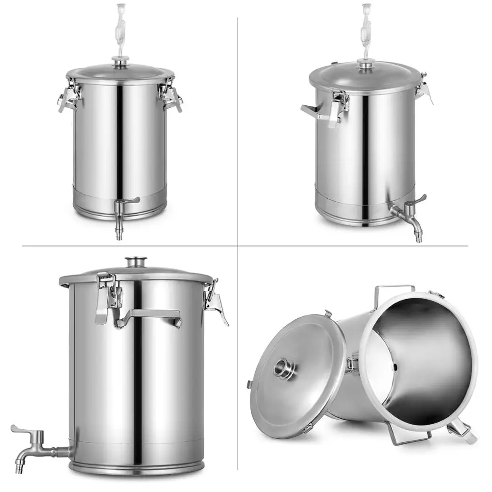 Brewing Stainless Bucket Fermentor 7.5Gallon Conical Bottom Fermenter