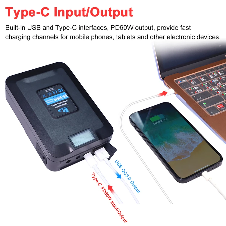 Инновационные 5000mAh 14,8 V 74Wh V Блокировка V Mount батареи на камеру полевые мониторы