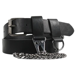 Wholesale Low Price PU Leather Belt Women Punk Style Leather Belt Heavy Duty Metal Buckles Customization Factory