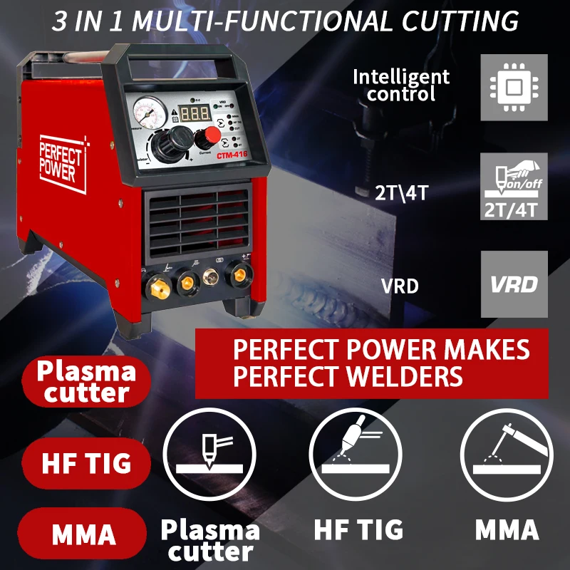Plasma Cutter MMA MIG TIG Welder 6 In 1 Welding Machine CTM-416 Welding Machine Combo Cutting Machine