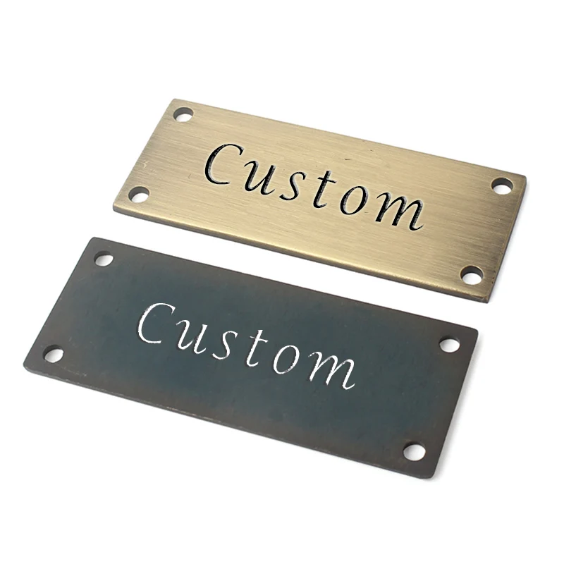 New Design Aluminum Nameplate Anodized Sign Plaque Signage Brass Stainless Steel Asset Tag Label Metal Logo