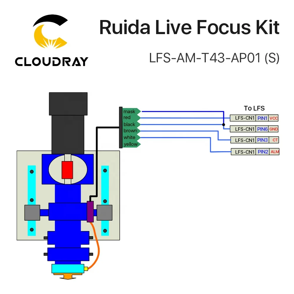 Cloudray CL13 Ruida Live Focus System Amplifier LFS-AM-T43-AP02 For Metal And Non-Metal Cutting