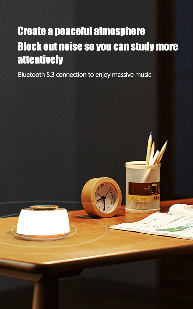Household Rechargeable Light Bluetooth Night Light White Noise Speaker Soothing Sound White Noise Machine Baby 2 in 1 Speaker