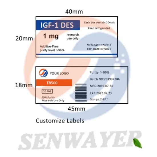 
Customize labels 100% pure natural epitalon 2mg CAS 307297-39-8 epithalon epitalon peptide powder 10mg 